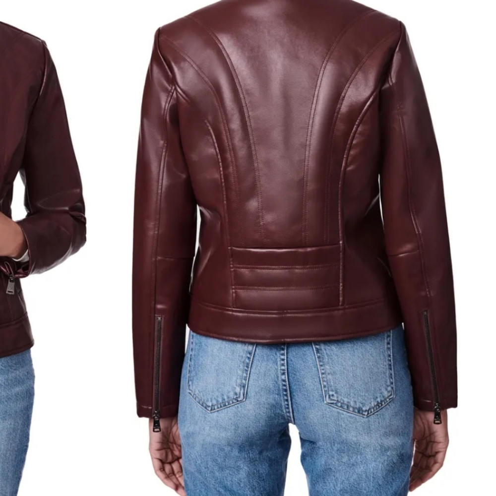 EUC Bernardo Cropped Women’s Faux Leather Jacket - Picture 3 of 16